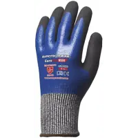 Authentique GANTS ANTI COUPURE NOIR ET BLEU EN NITRILE N555 TAILLE 7 COVERGUARD