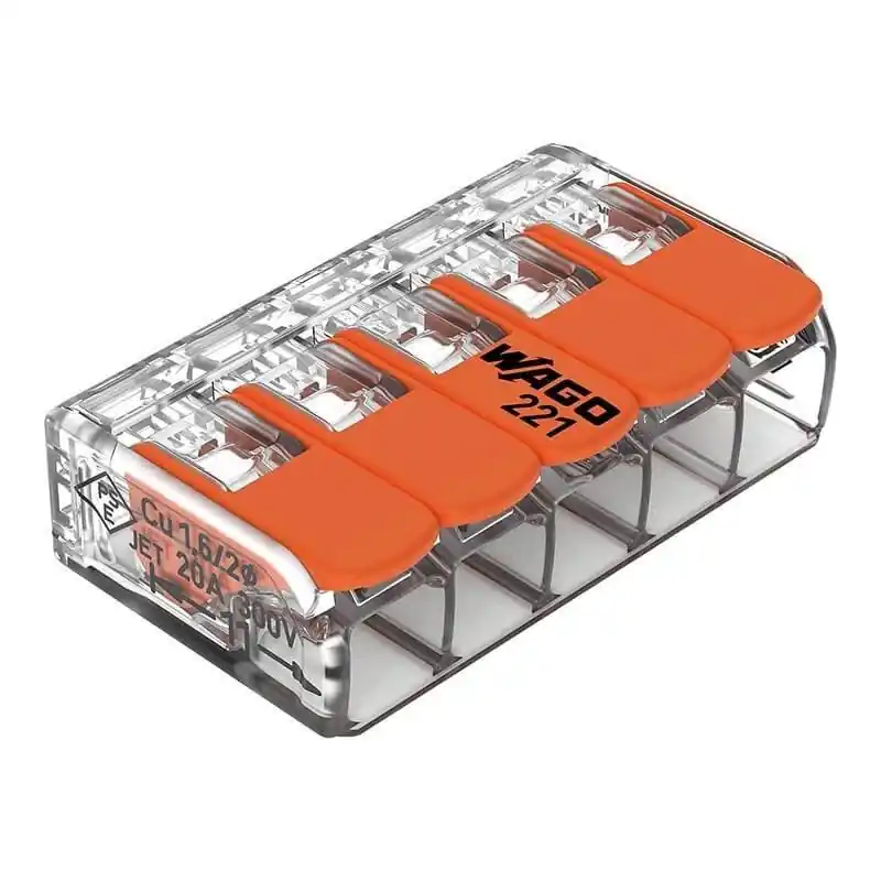 Borne de raccordement Compact Wago 5 entrées X 15 6mm² Bon Marché