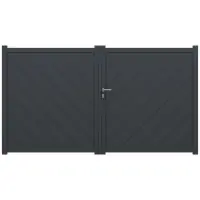 PORTAIL SIBARI BATTANT GRIS DROITE 167×350 GARDENGATE Populaire