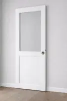Achetez Aujourd'hui Porte Coulissante Atelier Blanc H204 x L73 cm sans meneau, coquilles, tire doigt