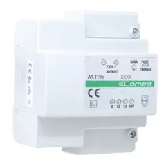 Seulement Aujourd&rsquo;hui Transformateur rail DIN 60 VA 0 – 230 V / 0 – 12 V – 24 5 modules COMELIT 1195