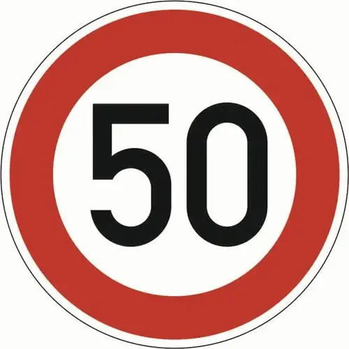 Bon Marché Panneau de signalisation VZ 274-50 Vitesse maximale 50 km/h ADCO