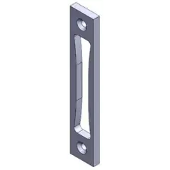 2 gâches aluminium largeur 24 mm épaisseur 10 mm anodisé argent STREMLER 2840.10.4 Super Prix