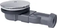 Bonde de douche slim pour receveurs extra-plats D 90mm avec membrane et dôme en ABS gris – WIRQUIN – 30719686 Usine Directe
