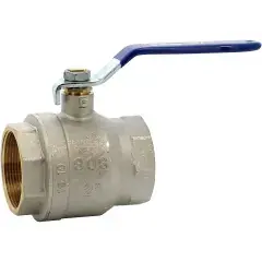 Prix Réduit Vanne à sphère laiton titré femelle femelle poignée plate bleue 1/2‘‘ GARIS 508004