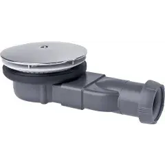 Jusqu&rsquo;à Épuisement Des Stocks Bonde de douche slim pour receveurs extra-plats D 90 mm avec membrane et dôme en ABS gris WIRQUIN 30719686