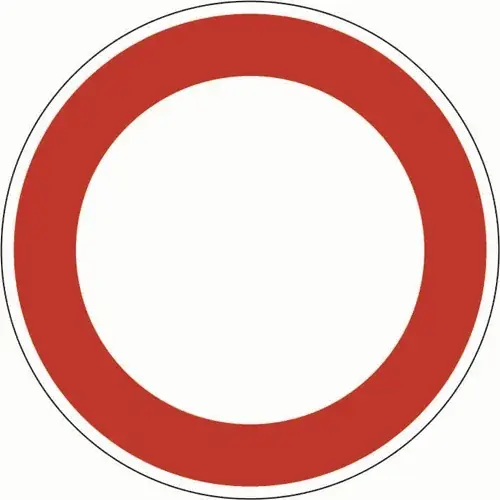 Panneau de signalisation VZ 250 Accès int. p. véh. de tous types ADCO Top Vente