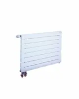 Haute Qualité Radiateur eau chaude Acova Fassane Pack horizontal, double sans ailettes, 608W (dT50), Haut. 592 mm, Larg. 620 mm, 8 éléments, raccord par le bas, entraxe 50 mm côté, insert latéral haut, appareil réversible G/D, Blanc RAL 9016VSXD-059-060 ACOVA