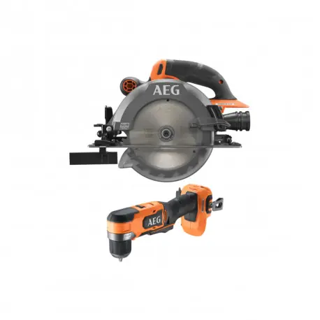 Bon Marché Pack AEG Perceuse-visseuse d‘angle – Scie circulaire – 18 V – Subcompact – Brushless