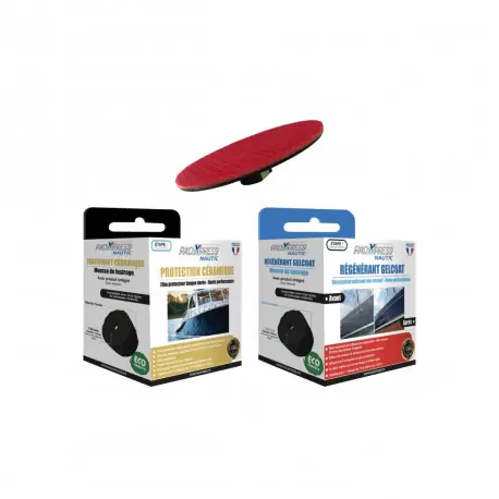 Meilleur Prix Pack PadXpress Nautic - Polish régénérant désoxydant pour coque bateau gelcoat - Film protection céramique - Plateau 125mm