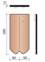 1/2 Tuile Drt+Gau 18 x 38 Brun Epe188010 KORAMIC Prix Promo