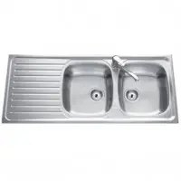 Evier Siros 2 cuves 1 egouttoir à encastrer reversible inox nid d‘abeille 1160 x 500 mm AQUATOP Expédié Aujourd&rsquo;hui