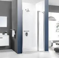 Paroi de douche Preface fixe verre transparent profilé blanc 110 cm LEDA Offre Exclusive