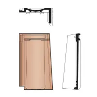 Offre Du Jour Tuile de rive à rabat droit JPV 2 7090 nuagé 440 x 263 mm KORAMIC