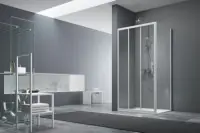 Paroi de douche Verseau 2 accès de face porte coulissante 3 vantaux 80 cm Dernier Modèle