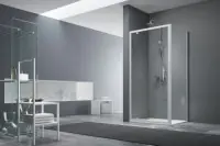 Offre Exclusive Paroi de douche Verseau 2 accès de face porte pivotante gain de place 80 cm